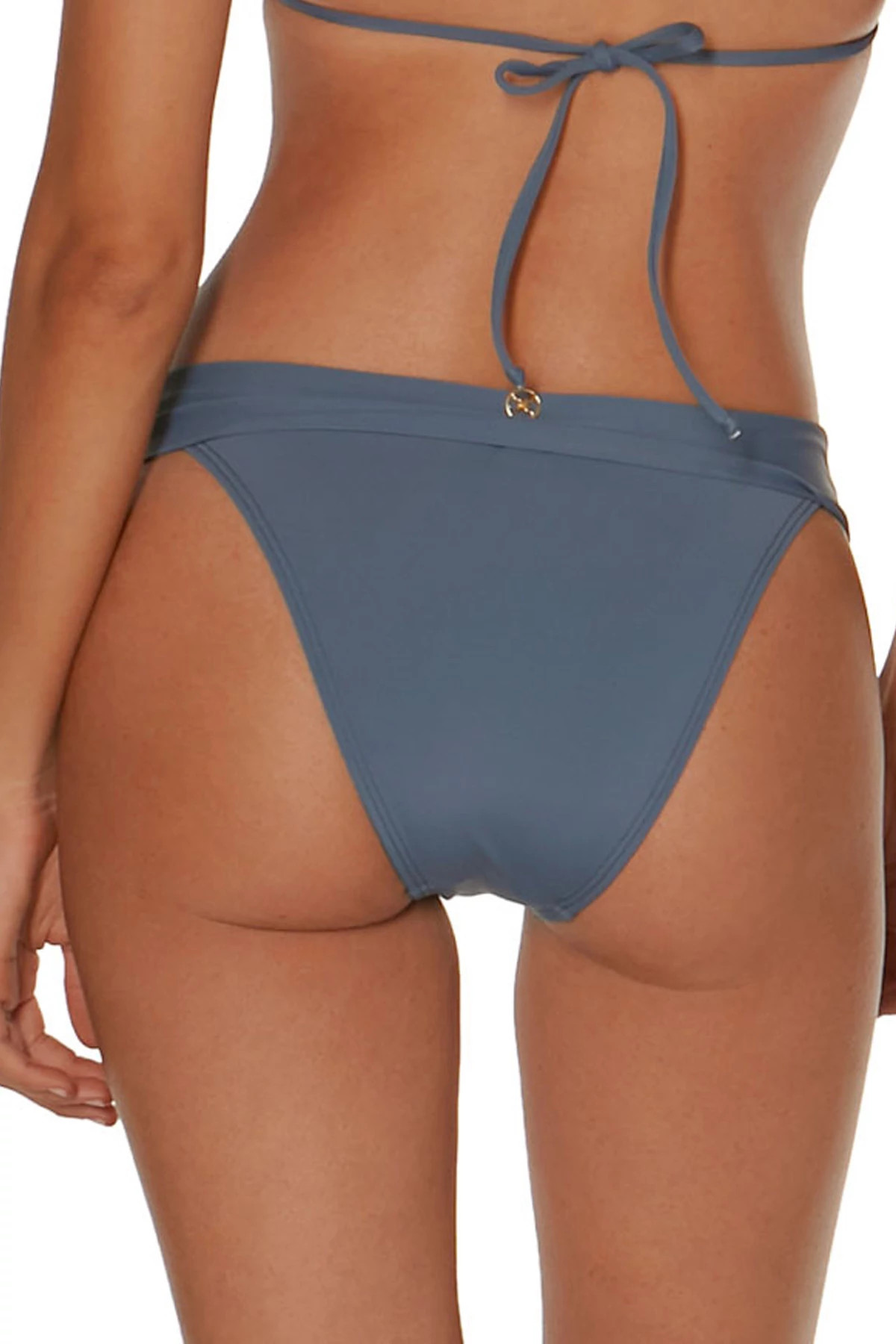 BLUE GREY Bia Tab Side Brazilian Bikini Bottom image number 2