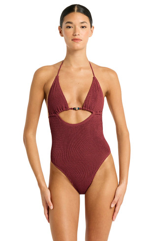 CARMINE Fowler Beaded One Piece Swimsuit