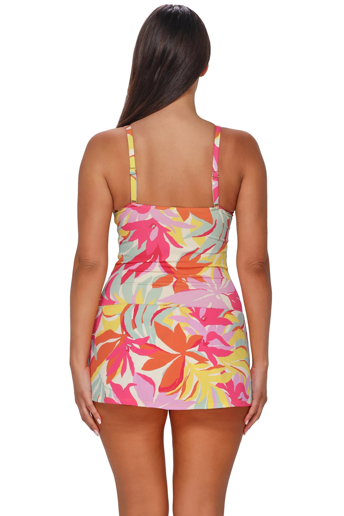 TROPICOLOR CREPE Sienna Crossback Swimdress image number 3