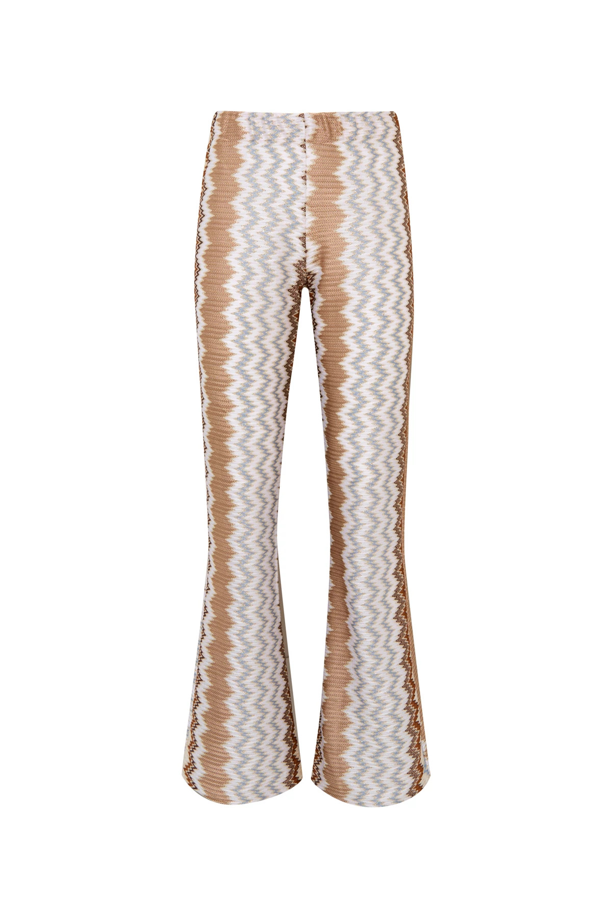 MULTI Viva Metallic Chevron Flare Pants image number 5