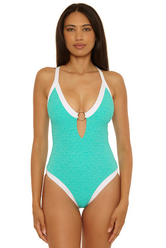 AQUA Indio Plunge One Piece Swimsuit