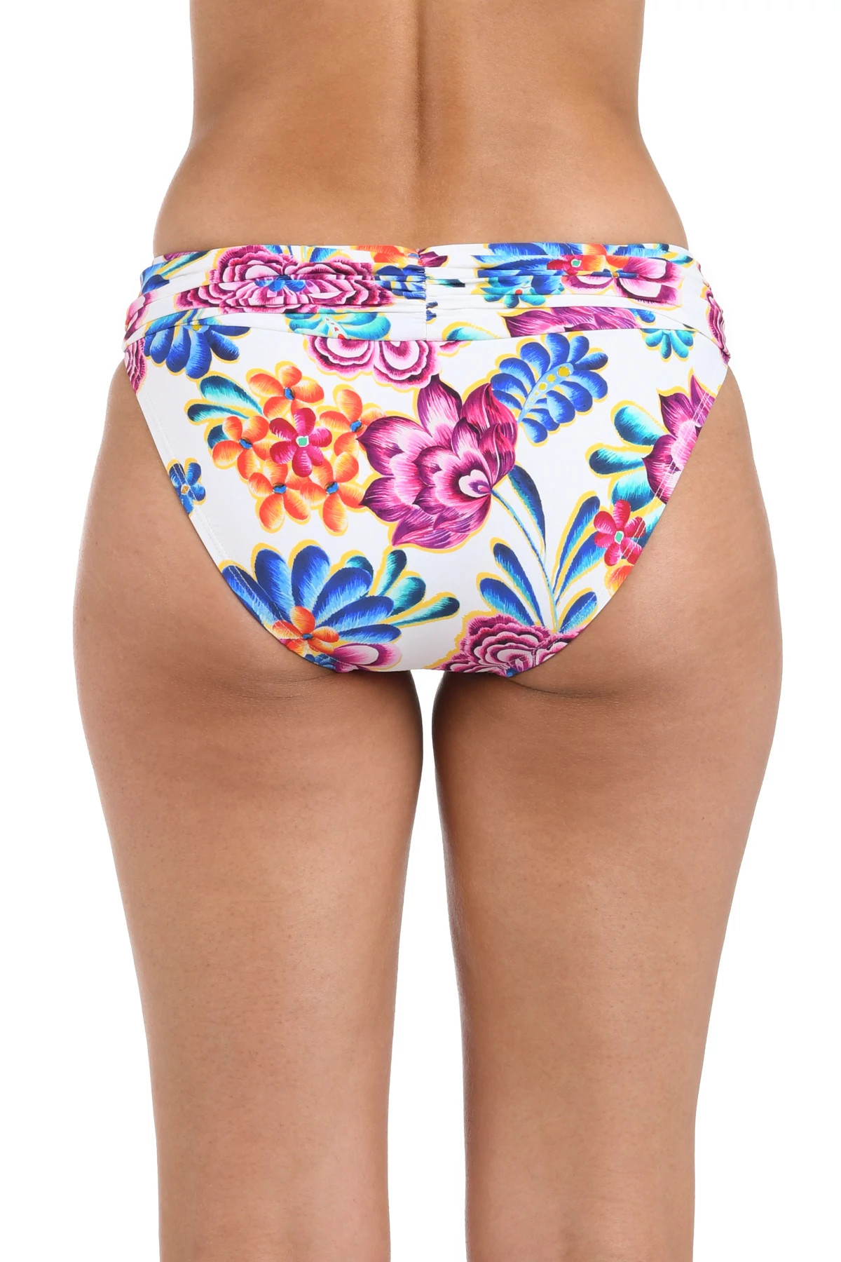 MULTI Shirred Banded Hipster Bikini Bottom image number 2