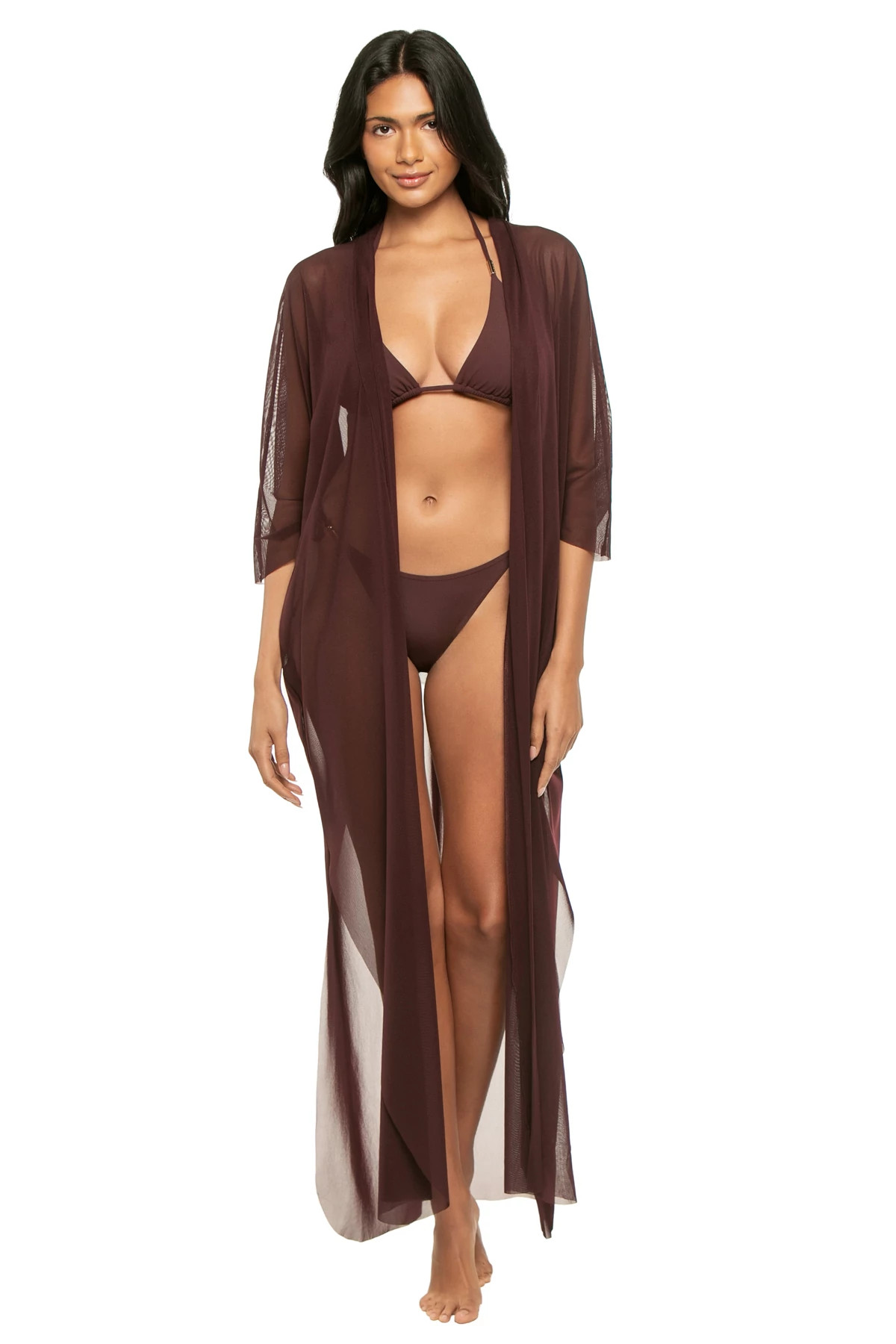 BURGUNDY Mia Kimono image number 3