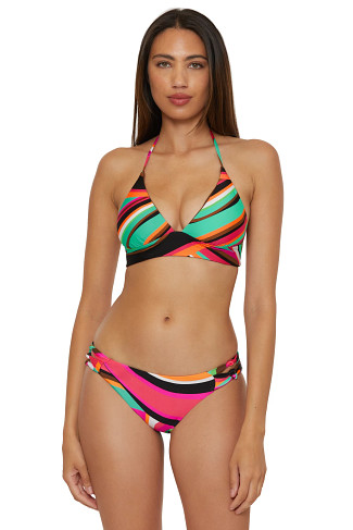 MULTI Swoop Reversible Banded Halter Bikini Top