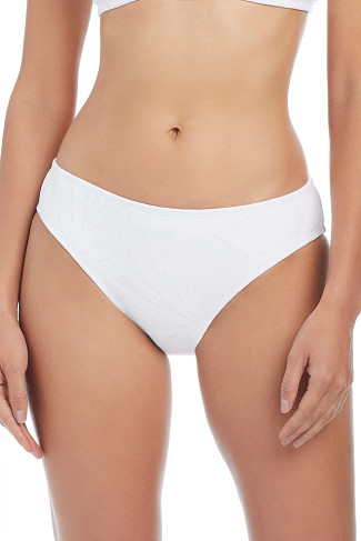 WHITE Jacquard Hipster Bikini Bottom