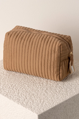 TAN Ezra Quilted Pouch