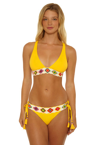 HONEY MUSTARD 1969 Banded Bikini Top