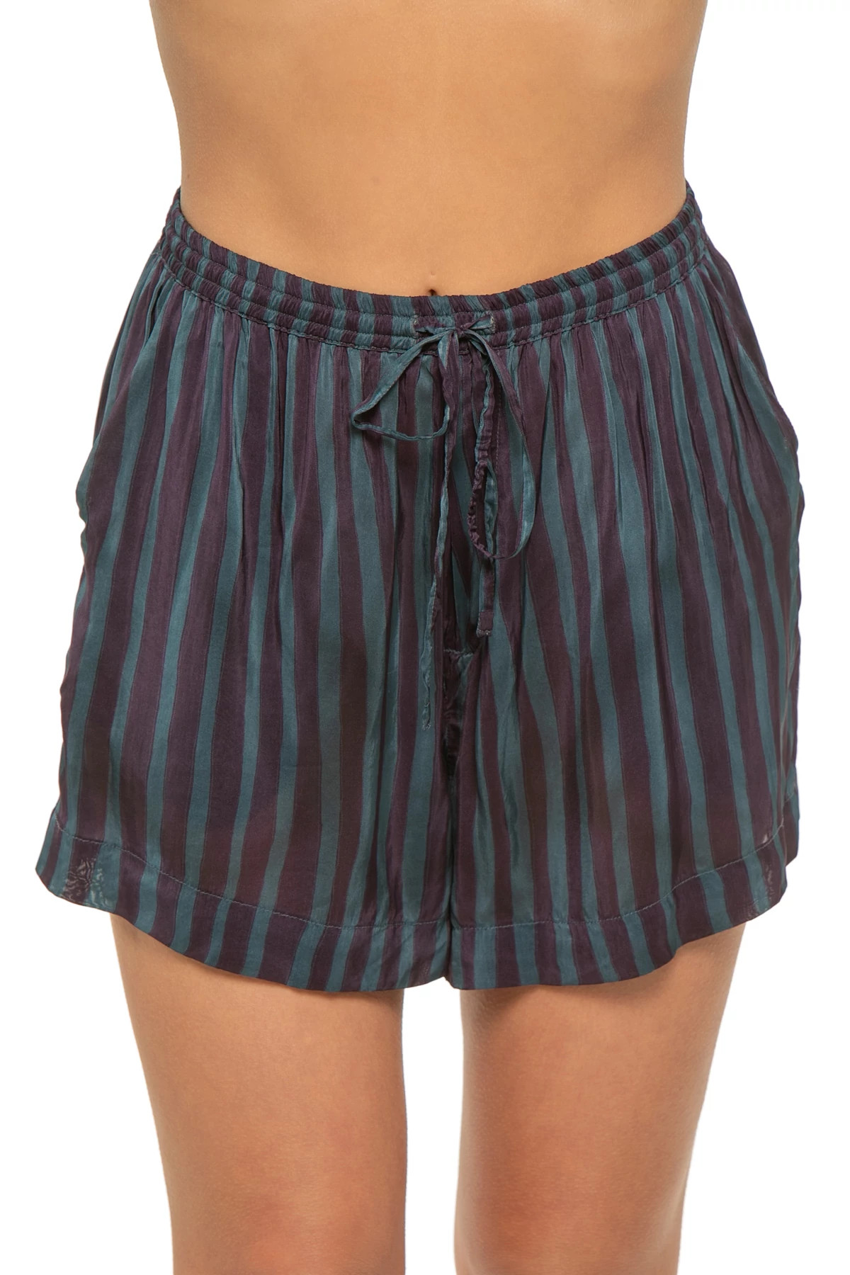 PETITE STRIPE PETROLEUM Jasper Shorts image number 1