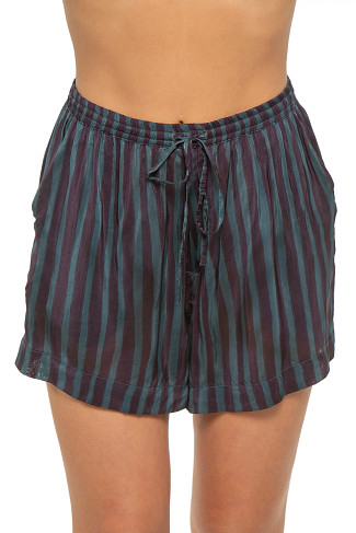 PETITE STRIPE PETROLEUM Jasper Shorts