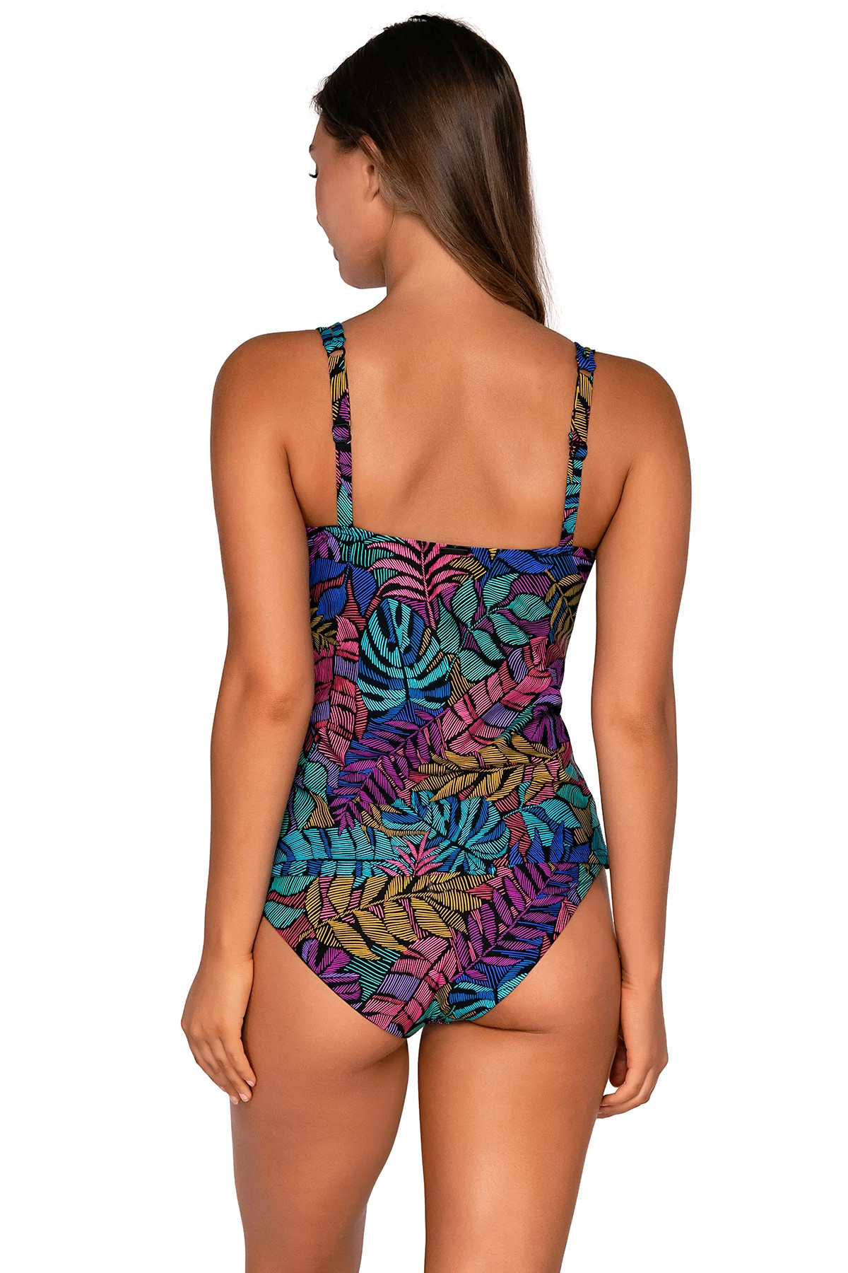 PANAMA PALMS Taylor Underwire Tankini Top (E-H Cup) image number 2