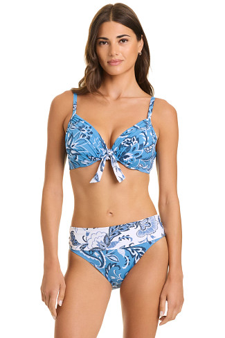 DRIFT BLEU Underwire Bralette Bikini Top (D+ Cup)
