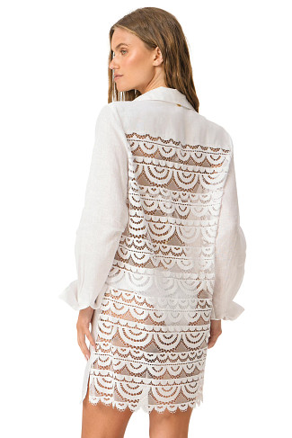 WATER LILY Millie Lace Long Sleeve Cover Up
