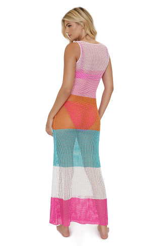 PINK LADY Marlo Crochet Maxi Dress