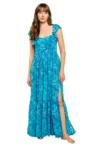 BATIK ORCHID BLUE Noah Maxi Dress