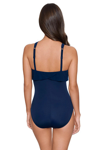 NAVY Square Cut Liza High Neck One Piece Swimsuit