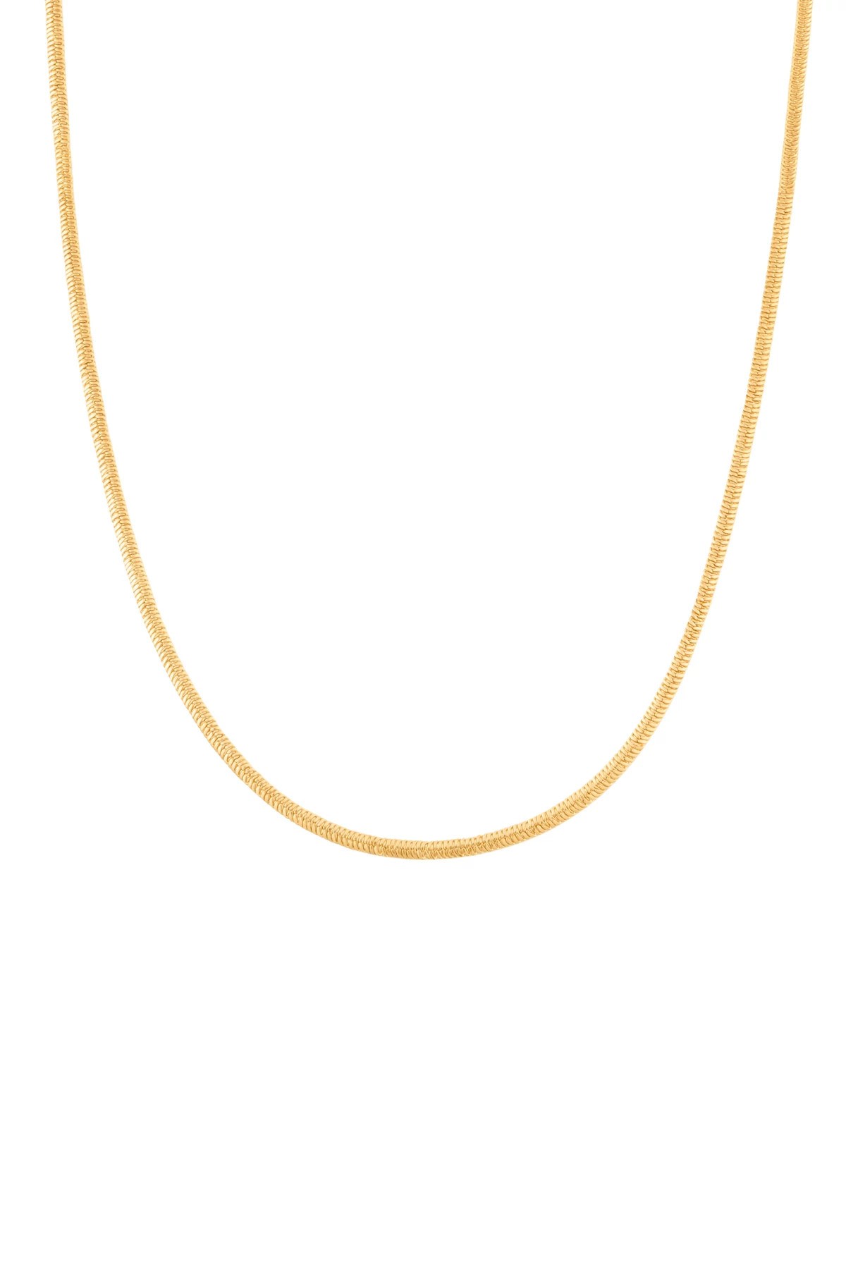 GOLD Snake Necklace image number 1
