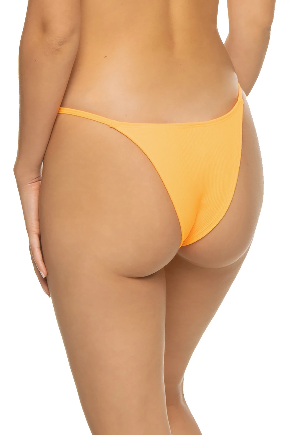 MELON MICRO RIB Celeste Tab Side Brazilian Bikini Bottom image number 2