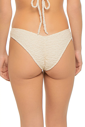 AMALIA TEXTURE Lulu Textured Brazilian Bikini Bottom