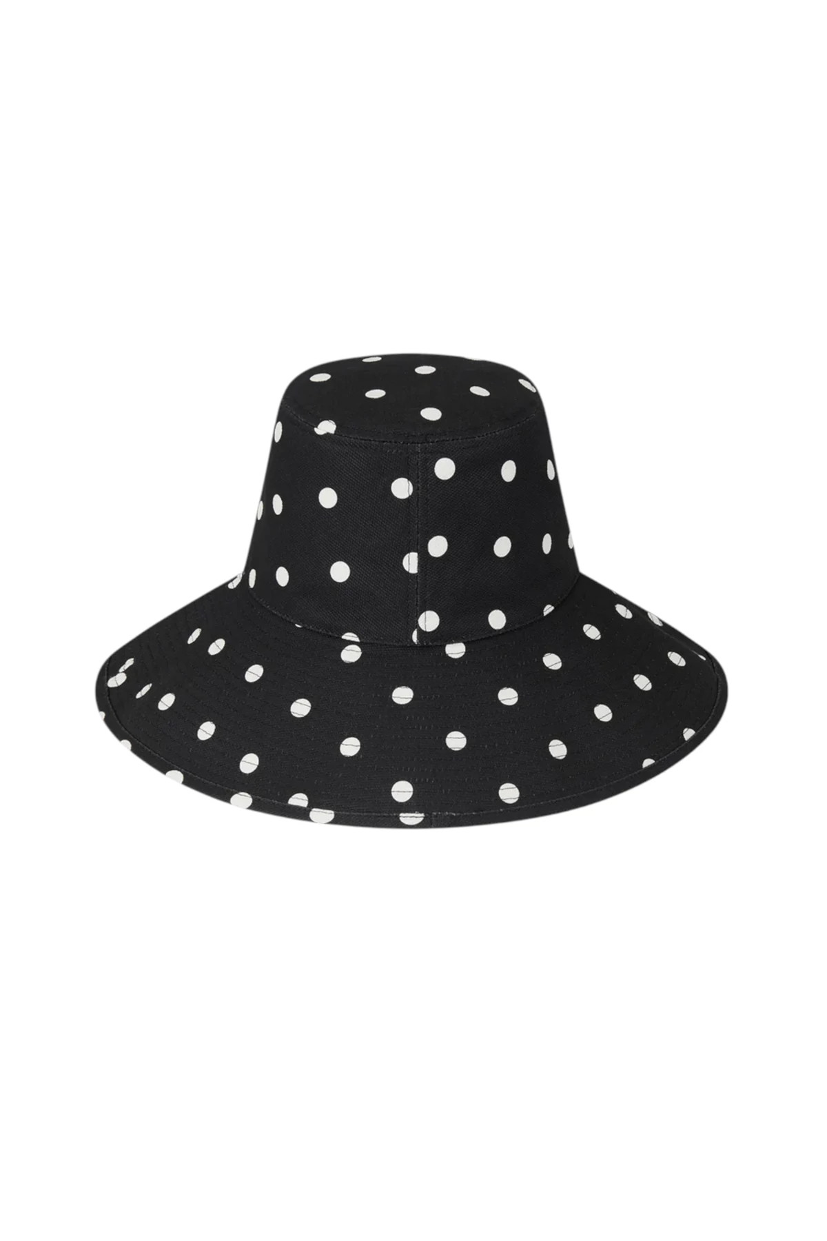 BLACK Holiday Polka Dot Cotton UPF Bucket Hat image number 2