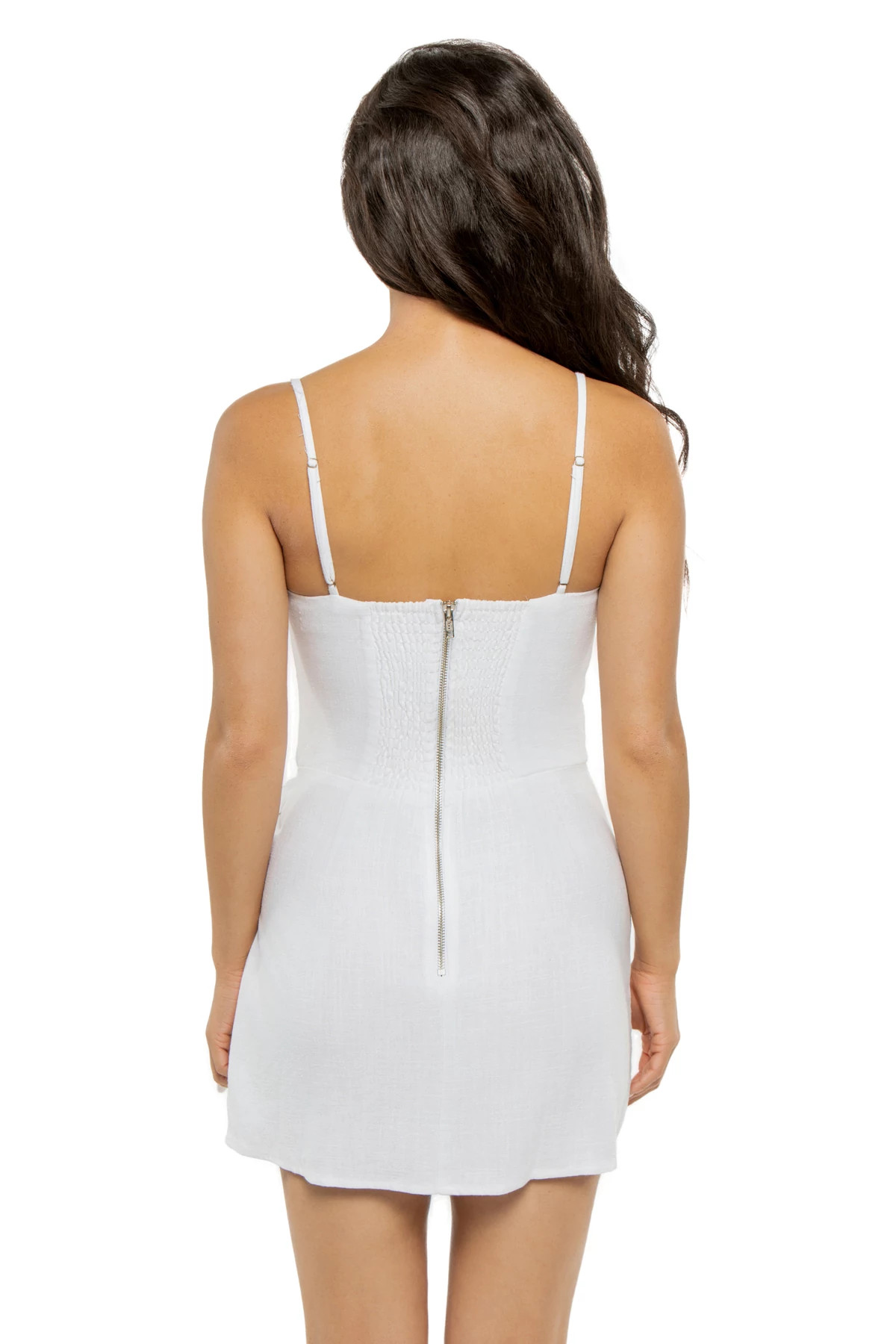 WHITE Sarong Mini Dress image number 2