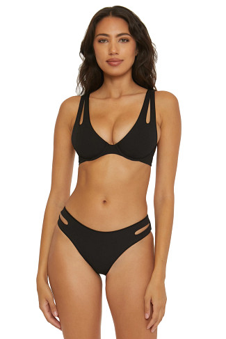 BLACK Dahlia Ribbed Underwire Bikini Top