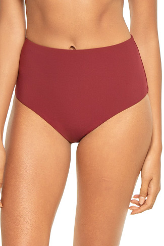 BURGUNDY JetSet High Waist Bikini Bottom