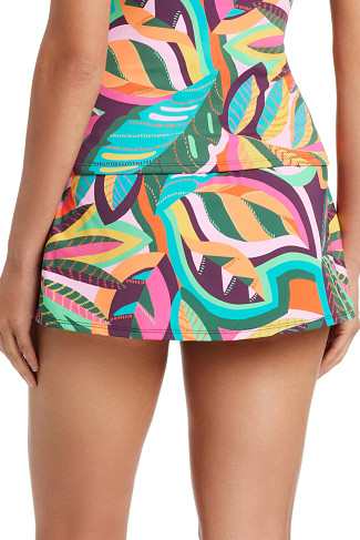 MULTI Tropical Print Skirted Bikini Bottom