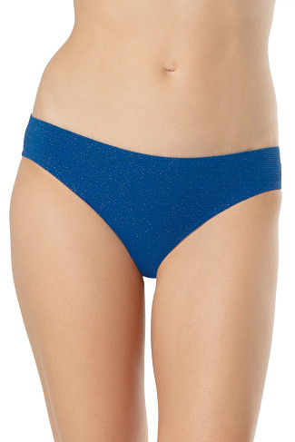 HAMPTONS BLUE Shimmer Hipster Bikini Bottom