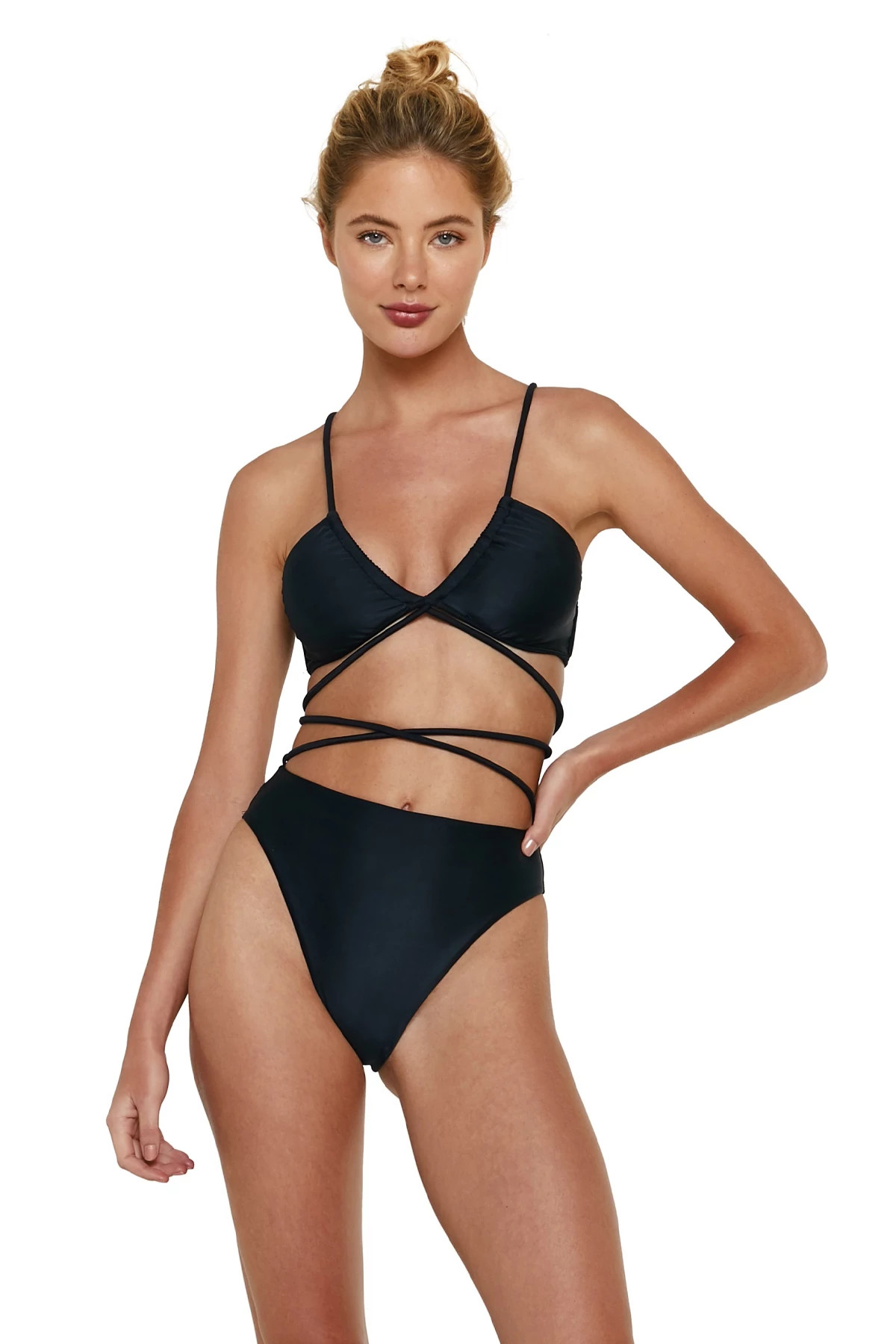 BLACK Lila Convertible Monokini Swimsuit image number 1