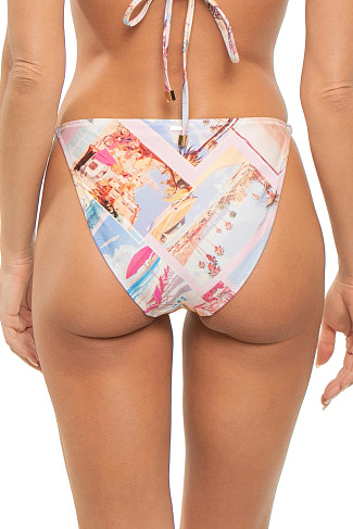 MULTI Violet Postcard Hipster Bikini Bottom