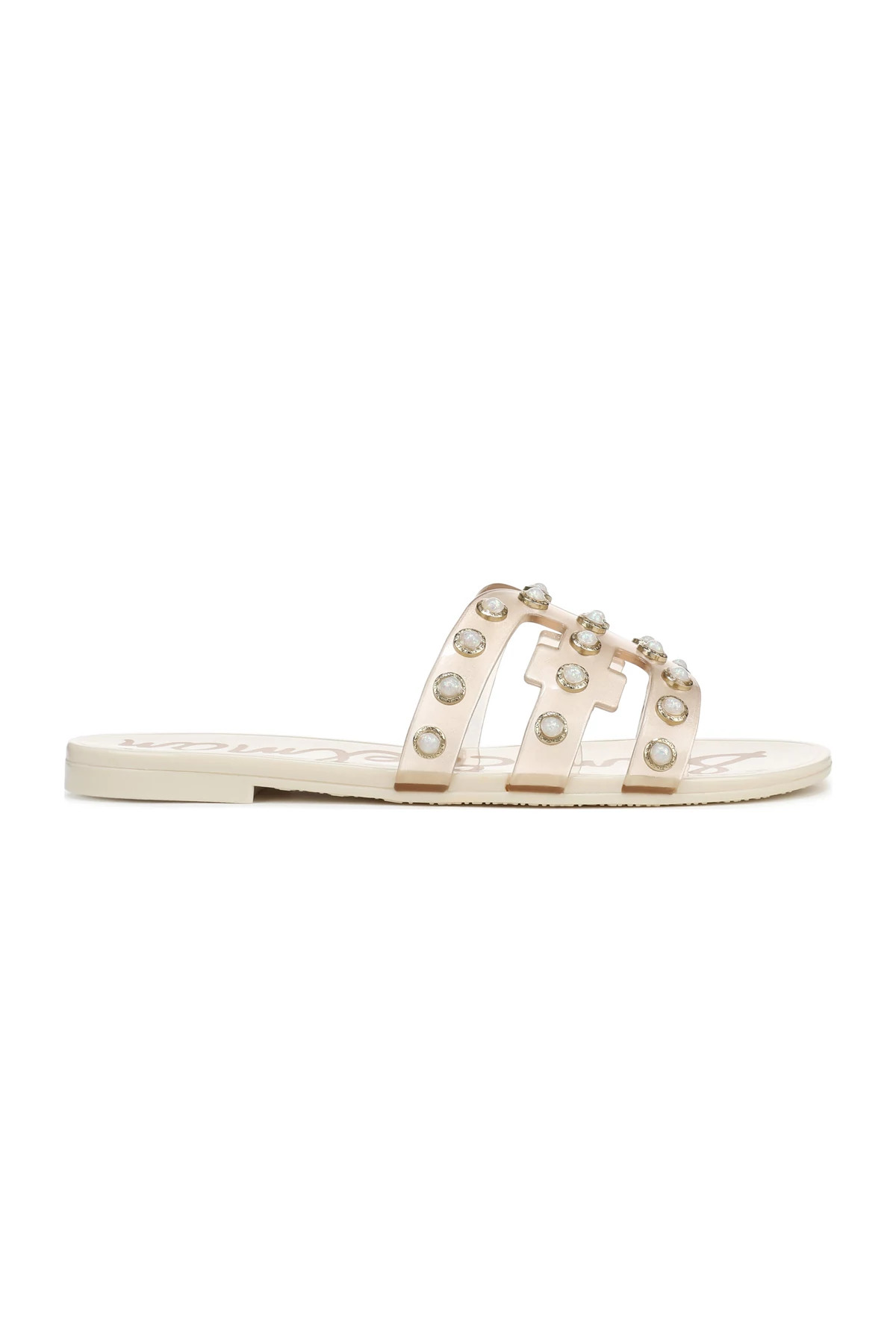 TRANSPARENT IVORY Bay Pearl Jelly Slide Sandal image number 4