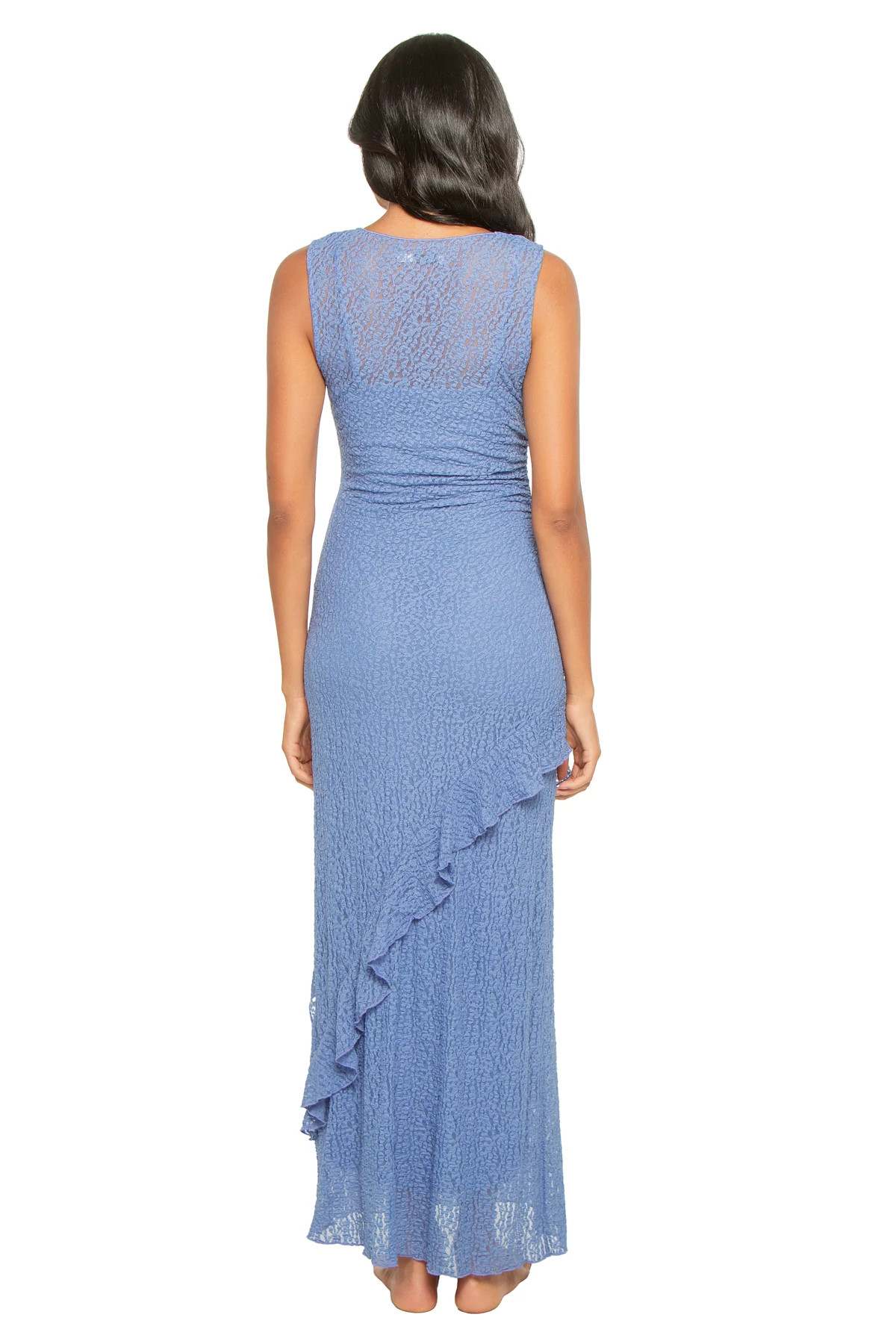ULTRA MARINE Kira Lace Ruffle Maxi Dress image number 2