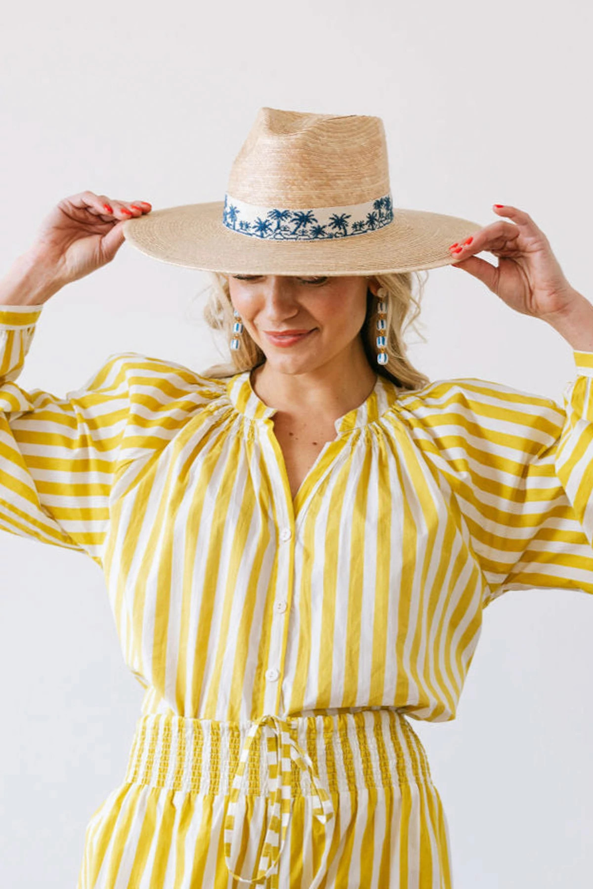 NATURAL Tropical Toile Palm Hat image number 3