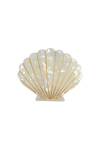 IVORY Small Shell Hair Clip