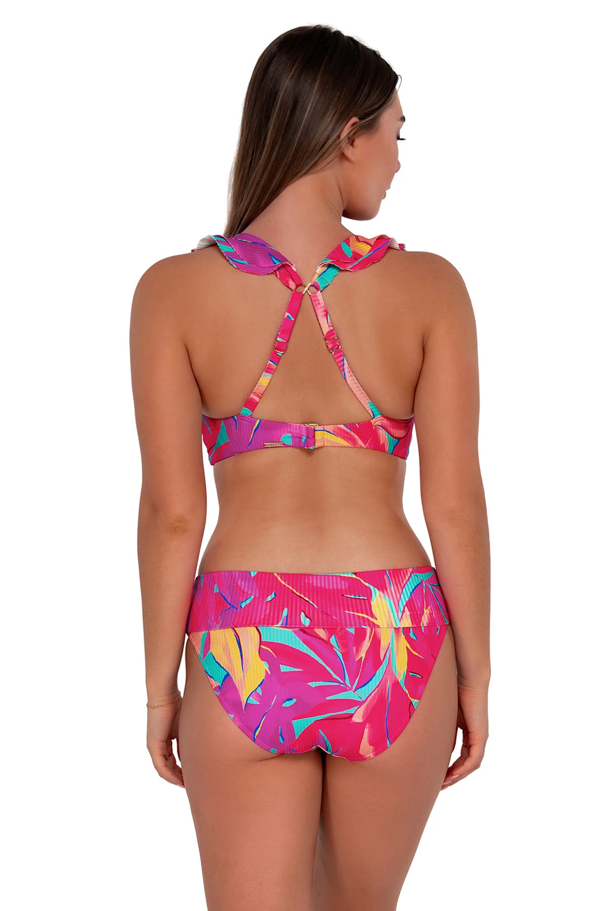 OASIS SANDBAR RIB Willa Wireless Bralette Bikini Top (E-H Cup) image number 2