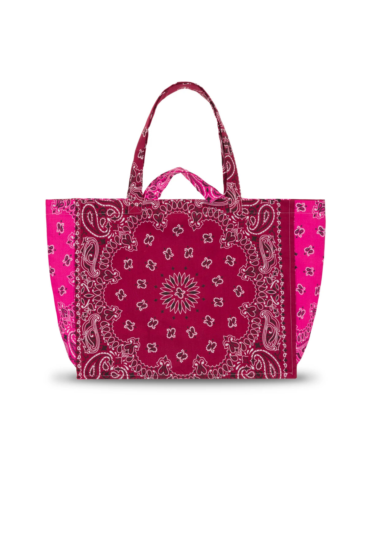 BORDEAUX/FUCHSIA Maxi Cabas Quilted Tote Bag image number 2