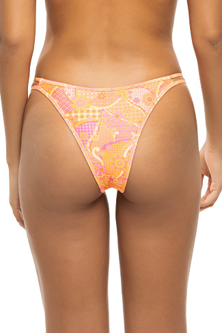 CITRUS SUNRISE Twin Strap Brazilian Bikini Bottom