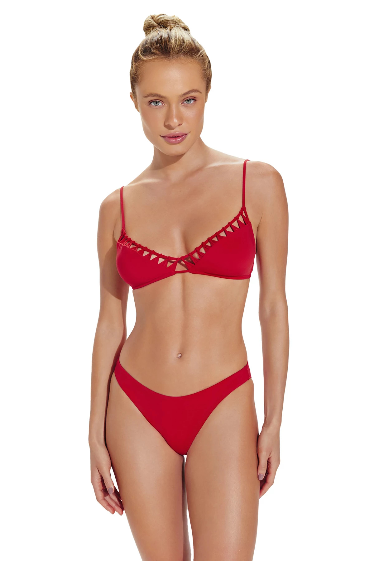 AMBRA RED Leeza Bralette Bikini Top image number 1