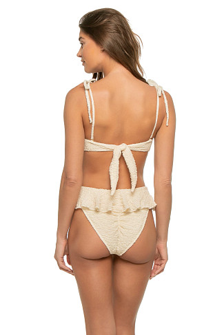 AMALIA TEXTURE Tori Textured Ring Bandeau Bikini Top