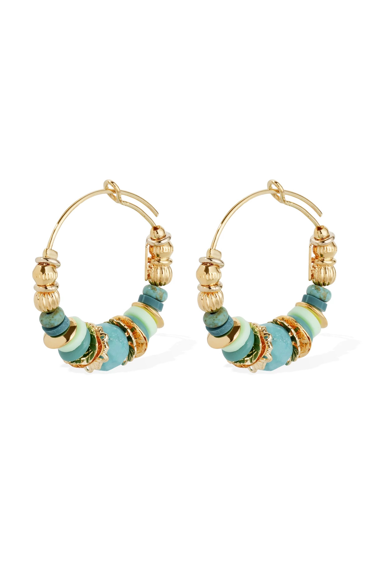 380 BLUE Aloha Hoop Earrings image number 1
