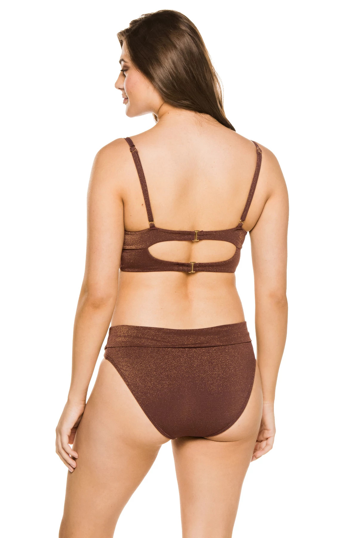 COCOA SHIMMER Charlie Shimmer Bralette Bikini Top image number 2