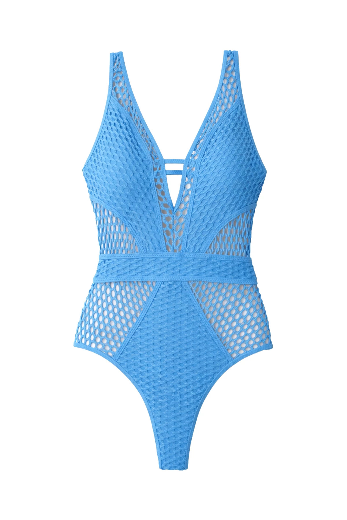 SKY BLUE Show & Tell Plunge One Piece Swimsuit image number 5