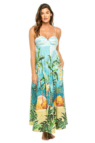RIO MOSAIC MULTICOLOR Rio Mosaic Cotton Maxi Dress