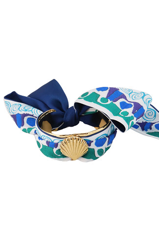 MULTI Shell Scarf Cuff Bracelet