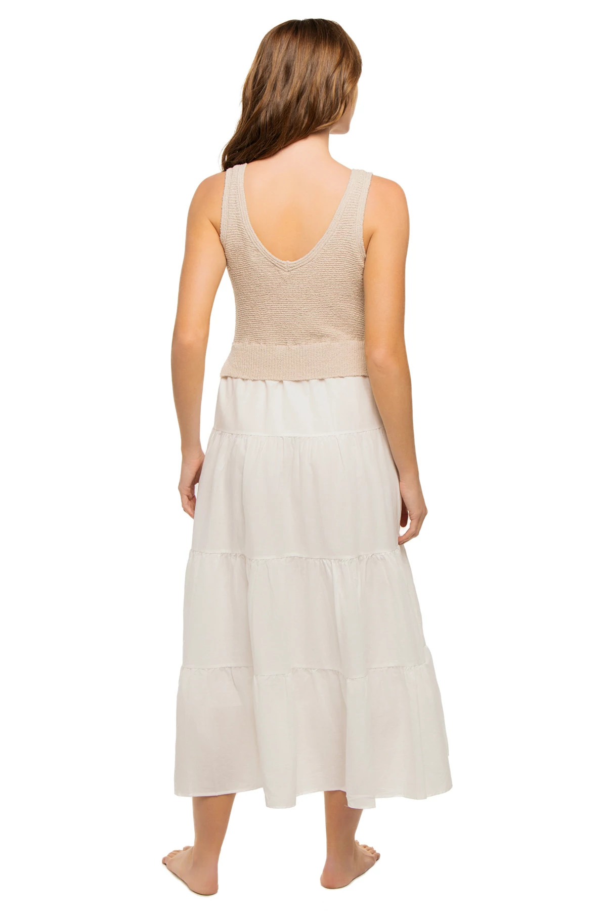WHITE/NATURAL Aries Midi Dress image number 2