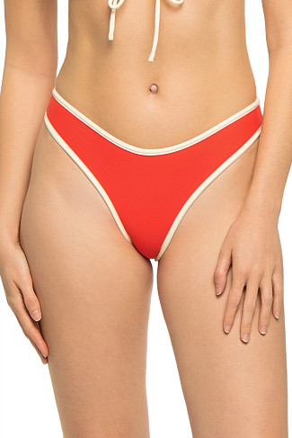 CHERRY CREAM BINDED Lulu Brazilian Bikini Bottom
