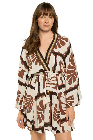 JUNGLE BOX Long Sleeve Mini Dress