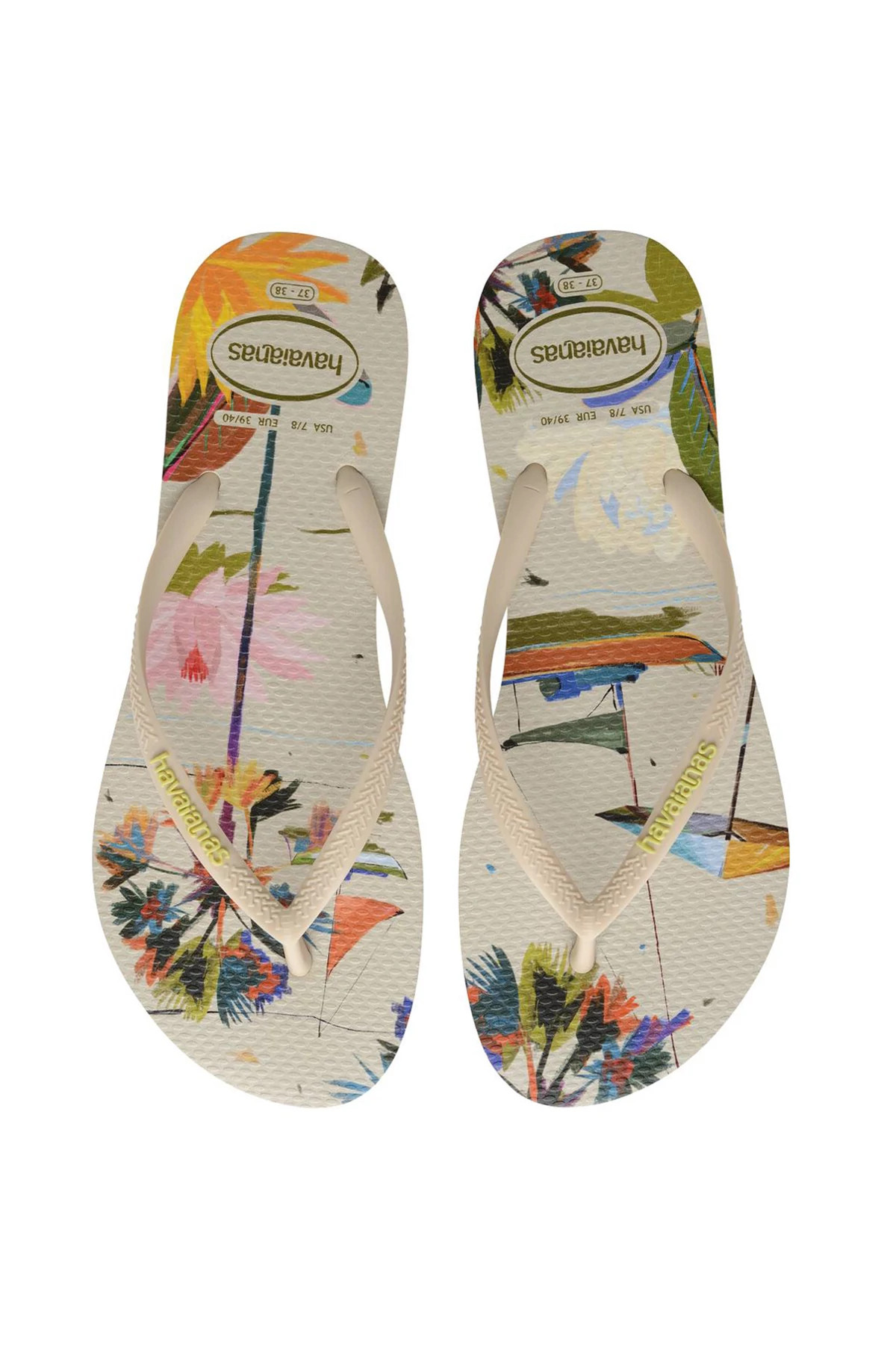 BEIGE Slim Summer Bliss Flip Flops image number 1