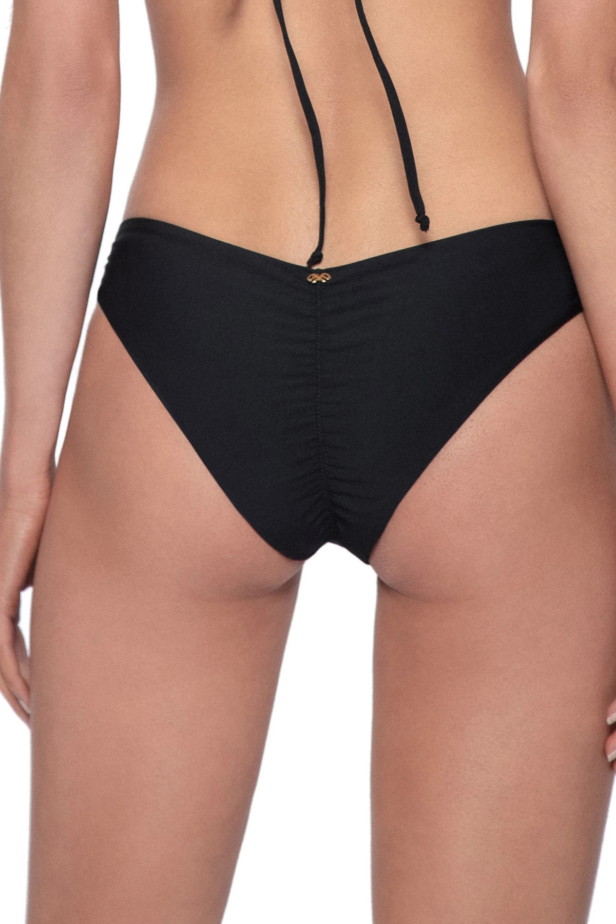 MIDNIGHT Ruched Brazilian Bikini Bottom image number 2