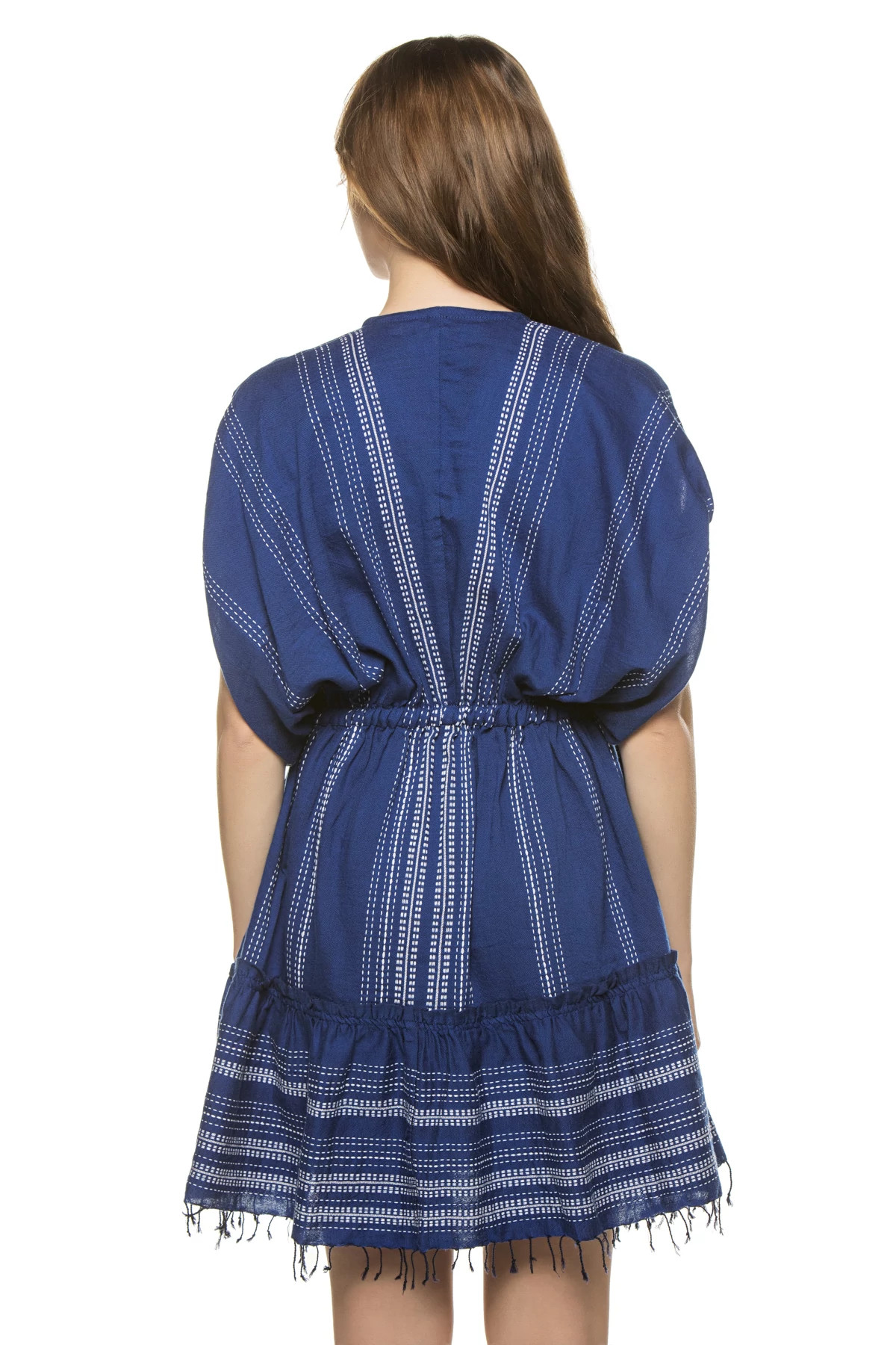 BLUE Inku Plunge Mini Dress image number 2